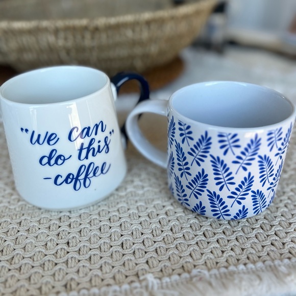 Blue and White Coffee‎ Mugs Threshold Porcelain and Modern Expressions - Picture 6 of 14